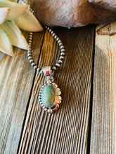 Load image into Gallery viewer, Navajo Royston Turquoise &amp; Sterling Silver Pendant