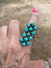 Load image into Gallery viewer, Nizhoni “The Andy” Handmade Kingman Turquoise And Sterling Silver Adjustable Ring