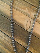 Load image into Gallery viewer, Navajo Turquoise &amp; Sterling Silver Pearl Beaded Coin Tassel Necklace