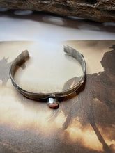Load image into Gallery viewer, Navajo Pink Conch &amp; Sterling Silver Tufa Cast Cuff Bracelet Signed