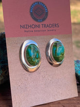 Load image into Gallery viewer, Handmade Sonoran Mountain Turquoise Sterling Silver Earrings
