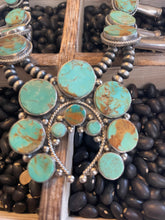 Load image into Gallery viewer, Turquoise Squash Blossom Set by the Navajo Artist Jacqueline Silver