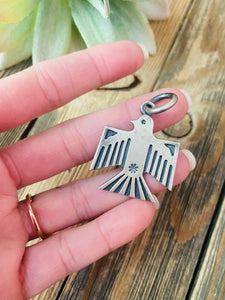 Handmade Sterling Silver Thunderbird Pendant By Dan Dodson
