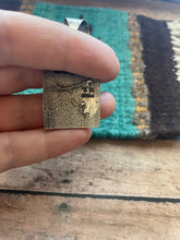 Load image into Gallery viewer, Navajo Golden Hills Turquoise &amp; Tufa Cast Bear Paw Pendant Signed