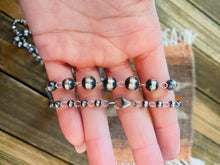 Load image into Gallery viewer, Navajo Sterling Silver Pearl Beaded 48” Necklace