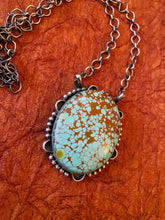 Load image into Gallery viewer, Navajo Sterling Silver &amp; Number 8 Turquoise Necklace