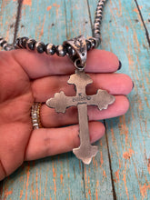 Load image into Gallery viewer, Kevin Billah Sterling Silver And Turquoise Cross Pendant Signed