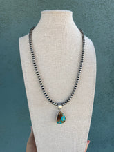 Load image into Gallery viewer, Navajo Turquoise And Sterling Silver Pendant Signed