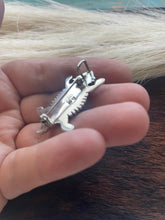 Load image into Gallery viewer, Navajo Sterling Silver Horny Toad Pendant Pin Signed