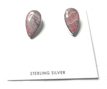 Load image into Gallery viewer, Navajo Rhondite And Sterling Silver Post Clip On Earrings