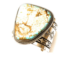 Load image into Gallery viewer, Navajo Sterling Silver Number 8 Turquoise Jumbo Bracelet Cuff
