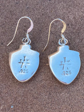 Load image into Gallery viewer, Turquoise 8 &amp; Sterling Silver Inlay Berry Dangle Earrings