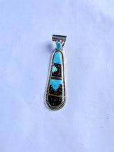 Load image into Gallery viewer, Star Gazer Zuni Inlay Sterling Silver Pendant By Matthew Jack
