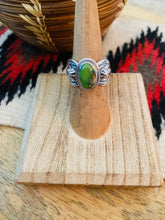 Load image into Gallery viewer, Navajo Sonoran Gold Turquoise &amp; Sterling Silver Ring Size 6
