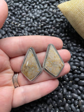 Load image into Gallery viewer, Navajo Fossilized Coral &amp; Sterling Silver Post Earrings Signed