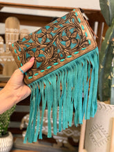 Load image into Gallery viewer, The Dakota Fringe Purse - Dark Brown - Triangle T Boutique