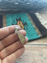 Load image into Gallery viewer, Navajo Number 8 Turquoise Inlay &amp; Sterling Silver Pendant Signed