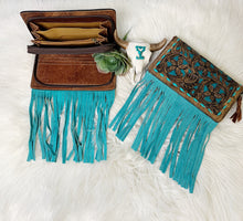 Load image into Gallery viewer, The Dakota Fringe Purse - Dark Brown - Triangle T Boutique
