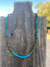 Load image into Gallery viewer, Navajo Multi Turquoise &amp; Sterling Silver Beaded 16 Inch Necklace