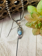 Load image into Gallery viewer, Navajo Golden Hills Turquoise &amp; Sterling Silver Pendant Signed