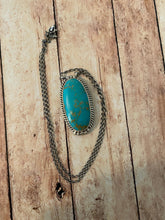 Load image into Gallery viewer, Navajo Sterling Silver And Turquoise Stone Southwest Necklace Signed