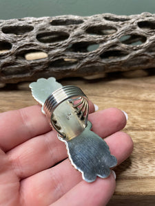 Navajo Turquoise And Sterling Silver Statement Ring Sz 9