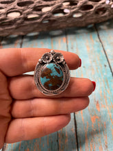 Load image into Gallery viewer, Old Pawn Navajo Sterling Silver &amp; Turquoise Ring Size 9