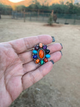 Load image into Gallery viewer, Vintage Navajo Multi Stone pin pendant