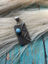 Load image into Gallery viewer, Navajo Golden Hills Turquoise &amp; Sterling Silver Pendant