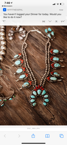 Shawn Cayatenito Dry Creek & Coral Sterling squash Set Necklace