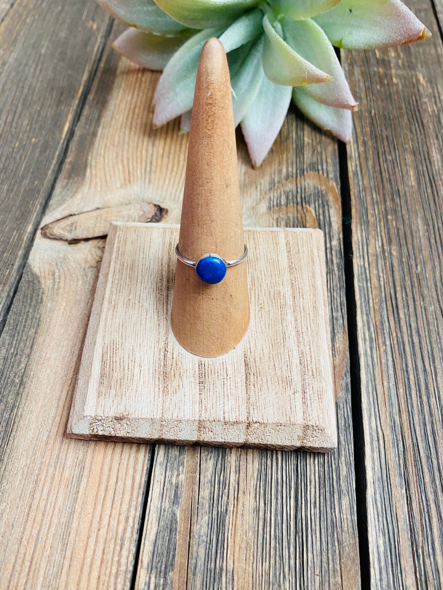 Navajo Denim Lapis & Sterling Silver Ring